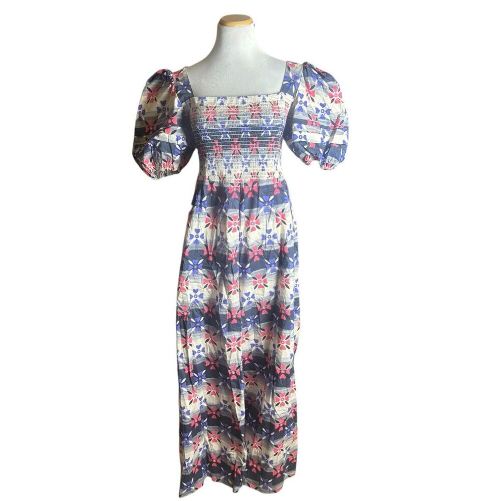 Autumn Adeigbo Aztec Geometic Wide Leg Jumpsuit Pink‎ Purple Puff Sleeve 16